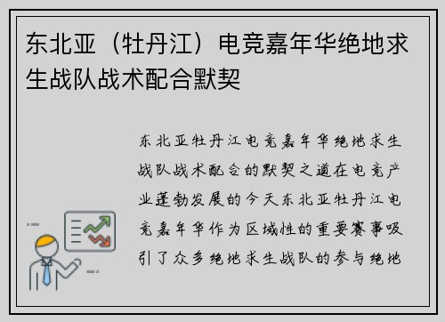 东北亚（牡丹江）电竞嘉年华绝地求生战队战术配合默契